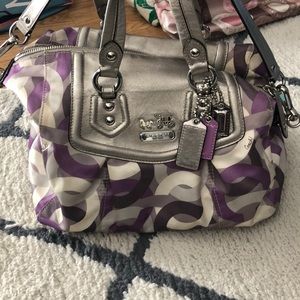 Coach Audrey signature satchel shoulder bag